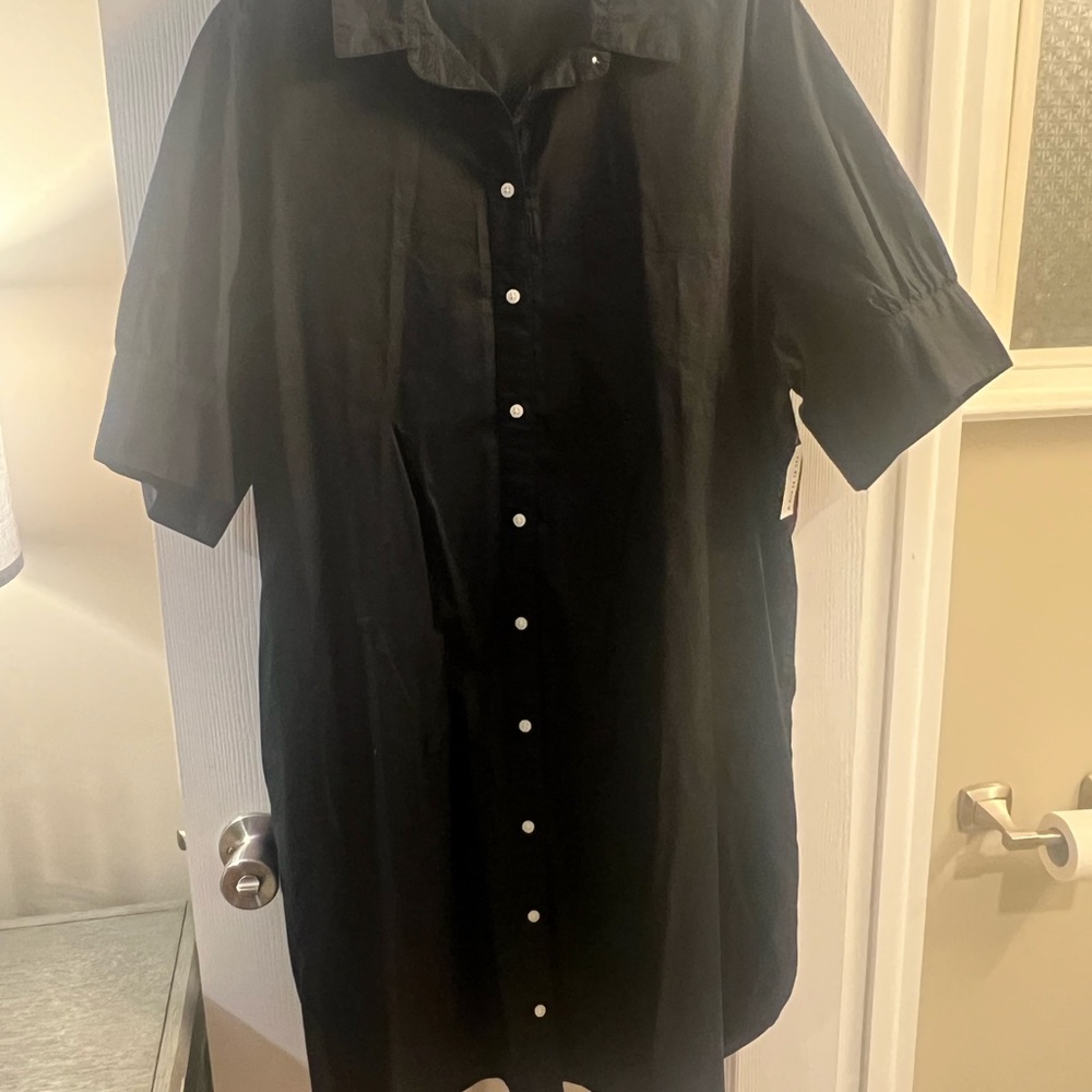 Black shirt dress